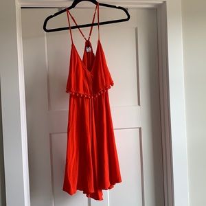 Coral Tassel Dress
